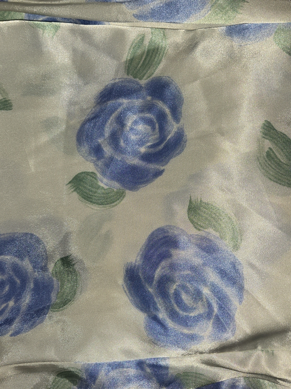 croft & barrow Blue Floral Satin Pajama Set - Picture 3 of 8